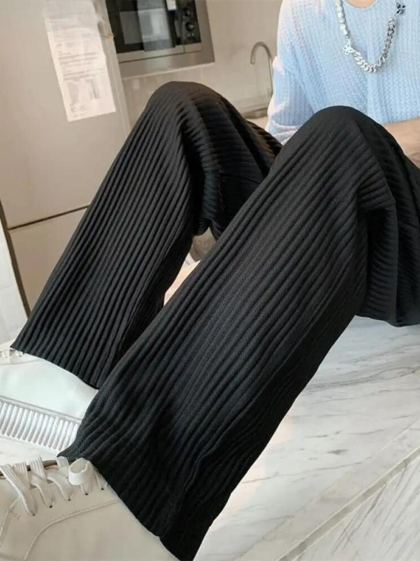 Ribbed Oversized Pants