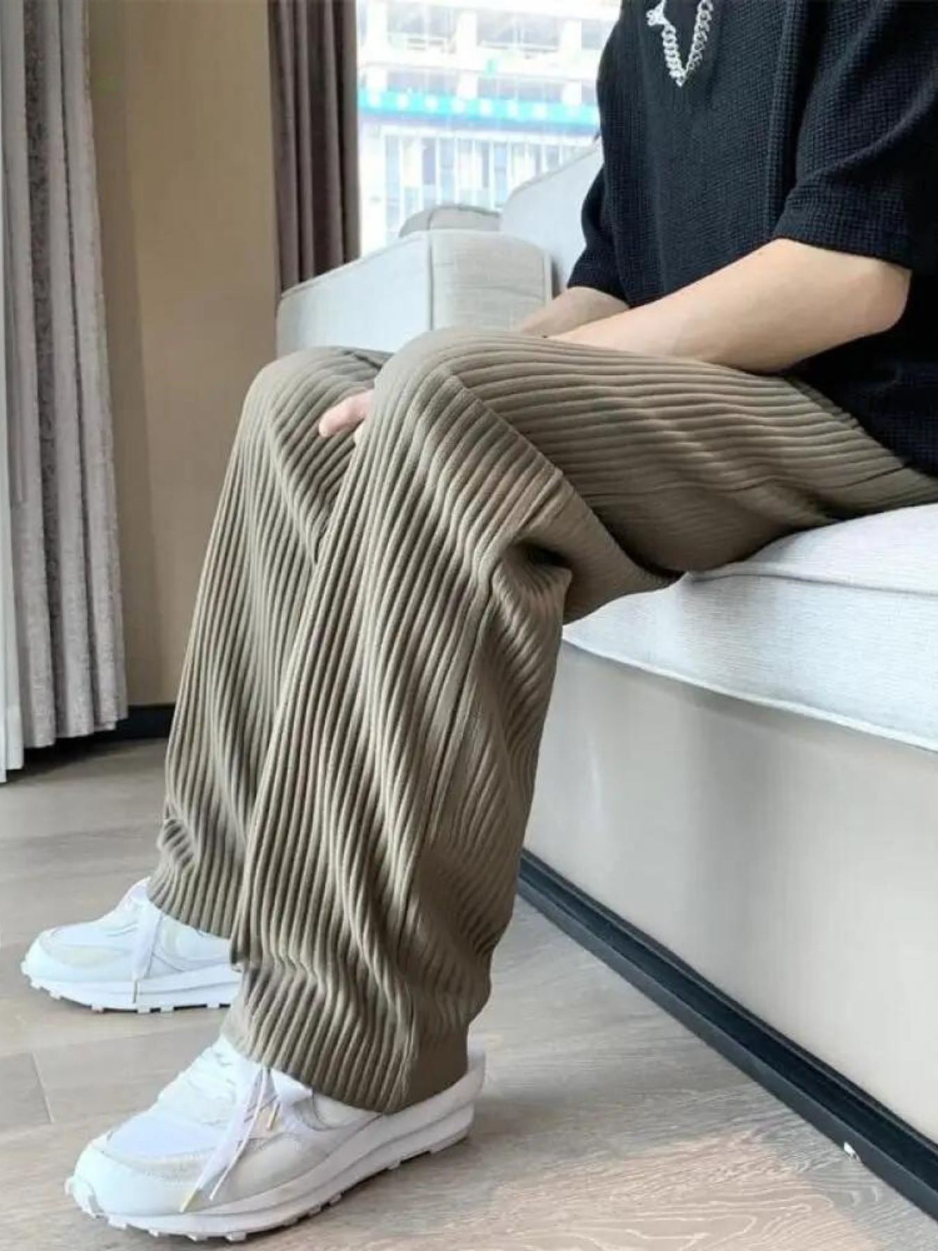 Ribbed Oversized Pants